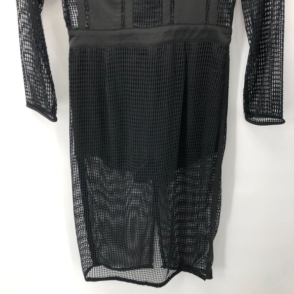 NBD Sabrina Small Black Sheer Mesh Net Sexy Romper Dress Revolve.com - Picture 13 of 16
